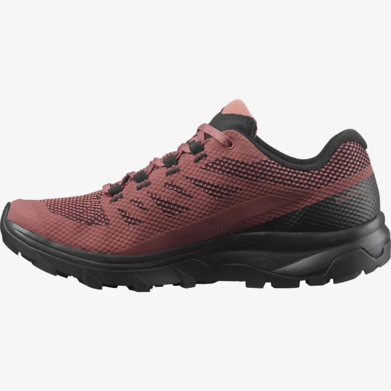 Tenis Senderismo Salomon Outline GTX Mujer Coral Negros | MX ABMC982